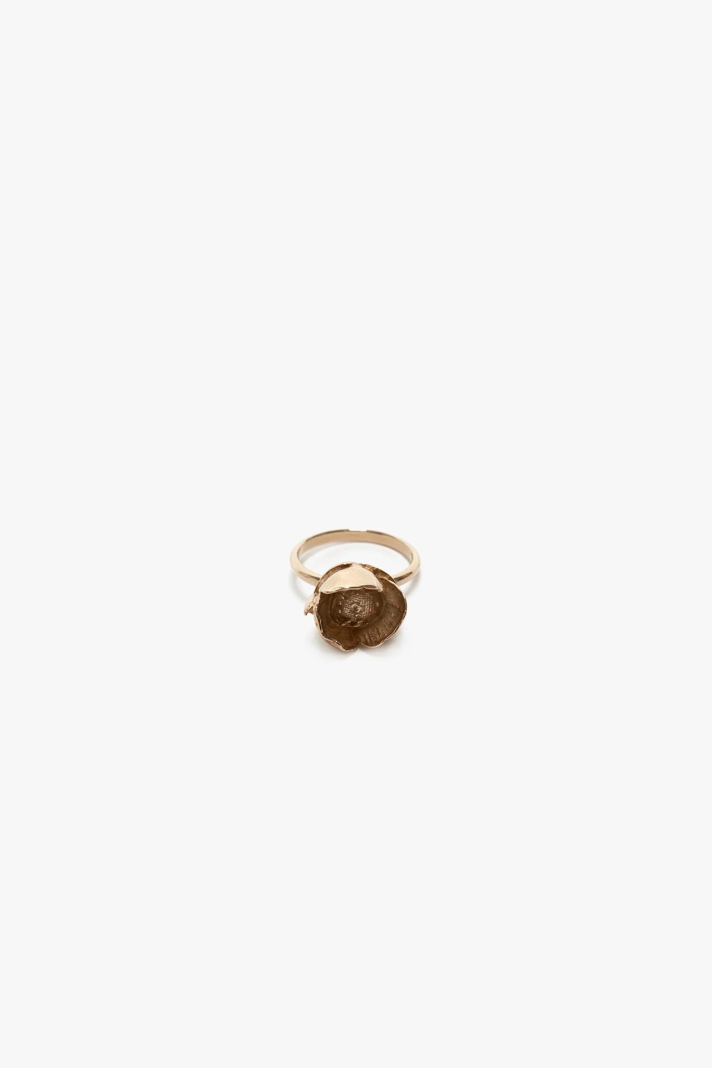 Camellia Flower Ring In Gold