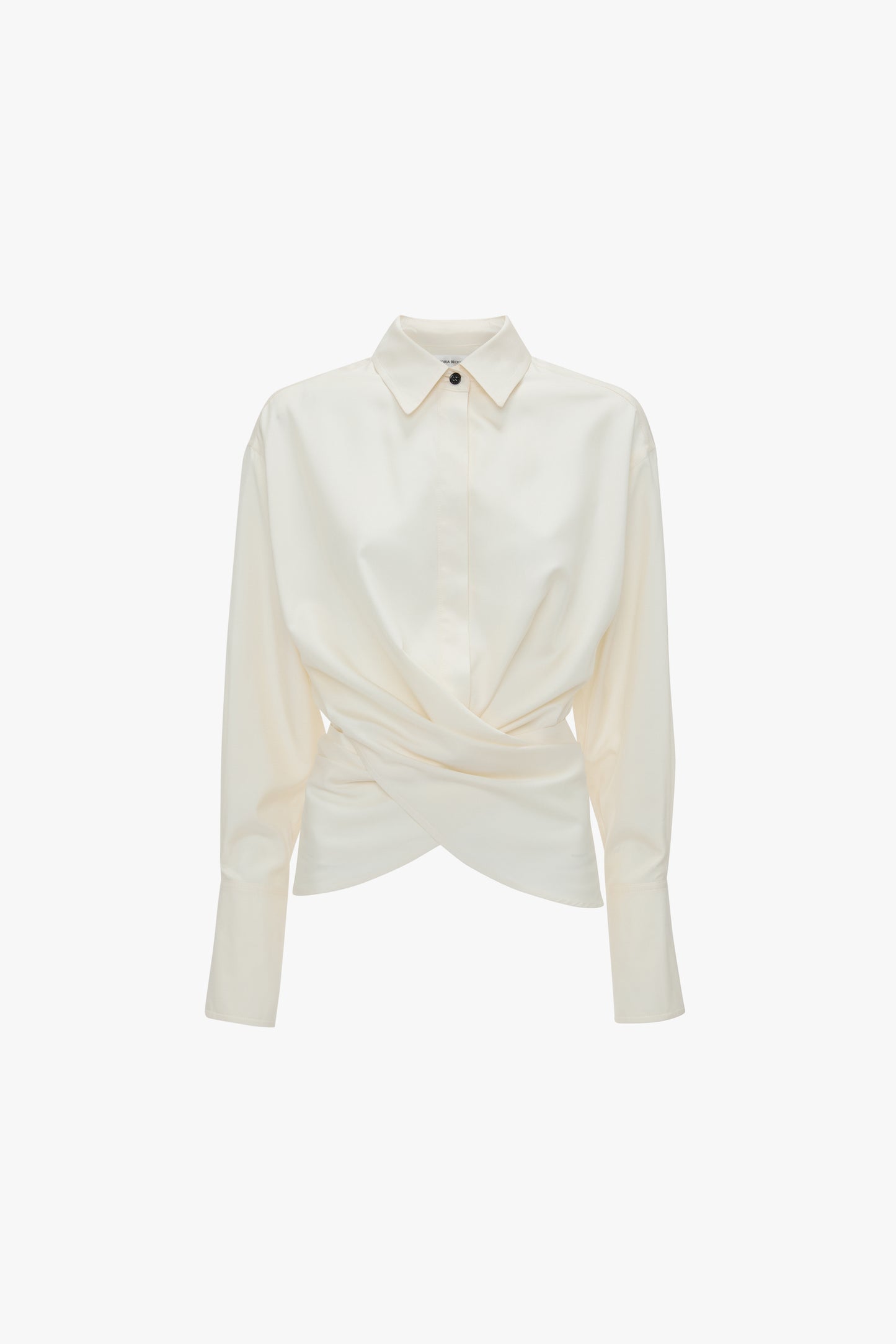 Wrap Front Blouse In Off White
