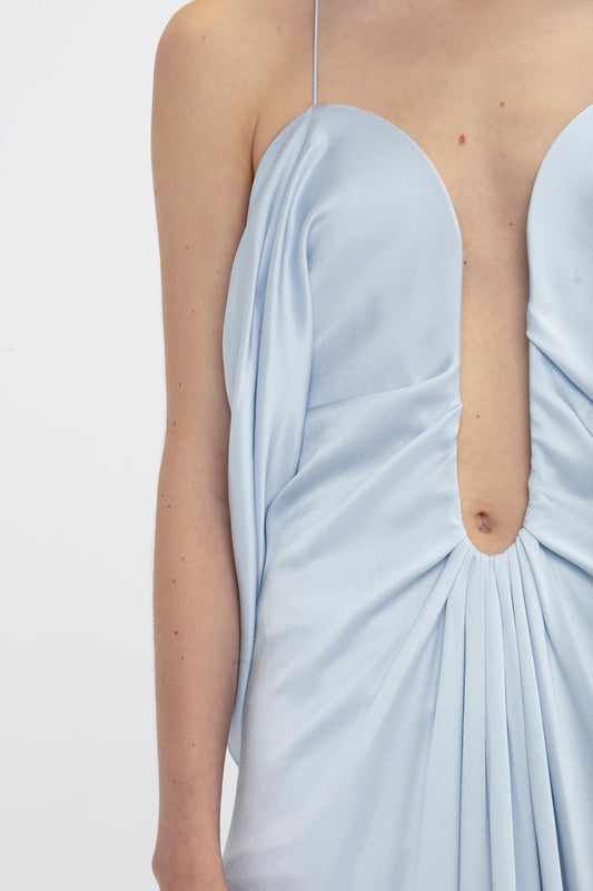 Frame Detail Cut-Out Cami Dress In Ice