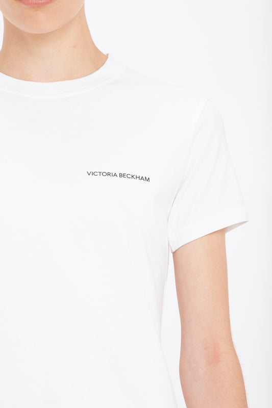 Exclusive Shrunken Logo Tee In White