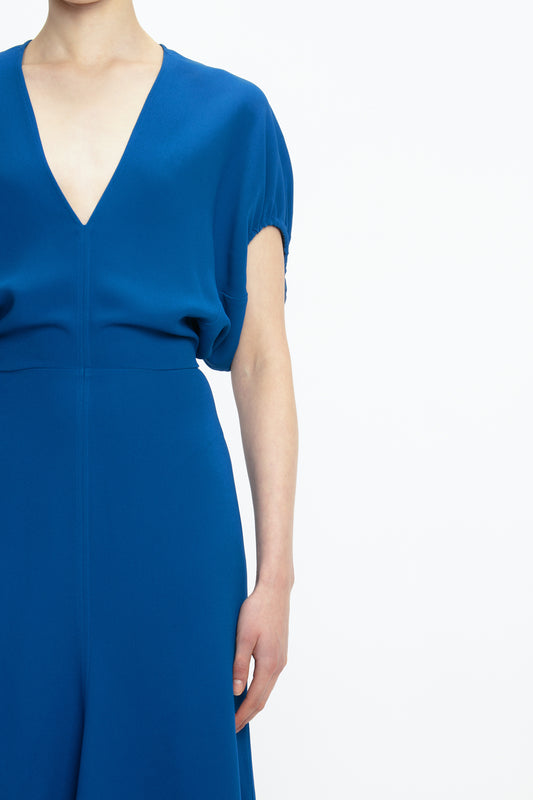 VICTORIA BECKHAM キャディ ミディワンピース ライトブルー VICTORIA BECKHAM キャディ ミディワンピース ライトブルー