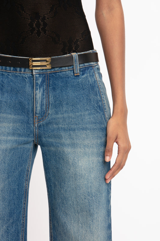 Low Waist Straight Leg Jean In Vintage Indigo – Victoria