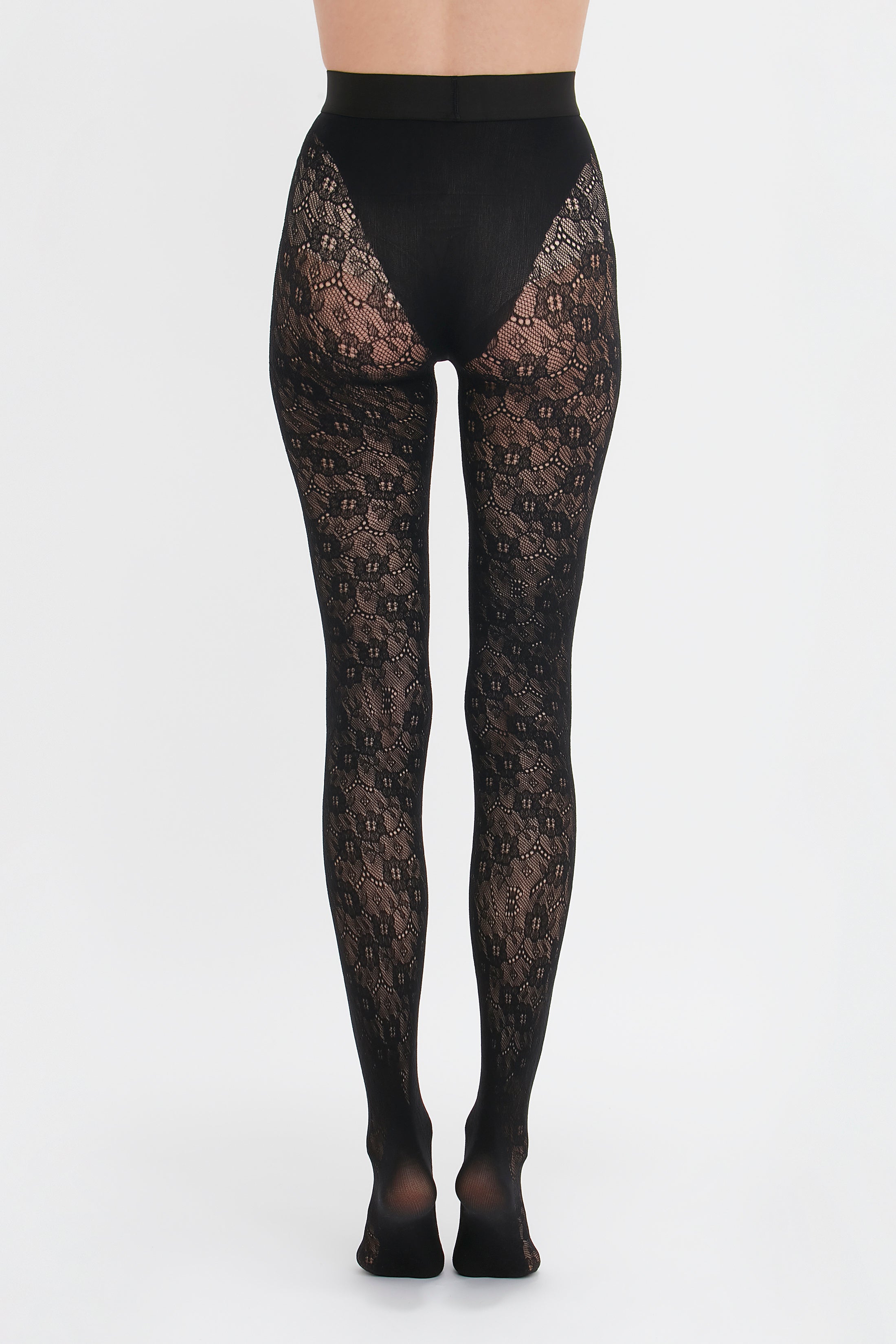 Black Lace Pattern Tights 1 Pack