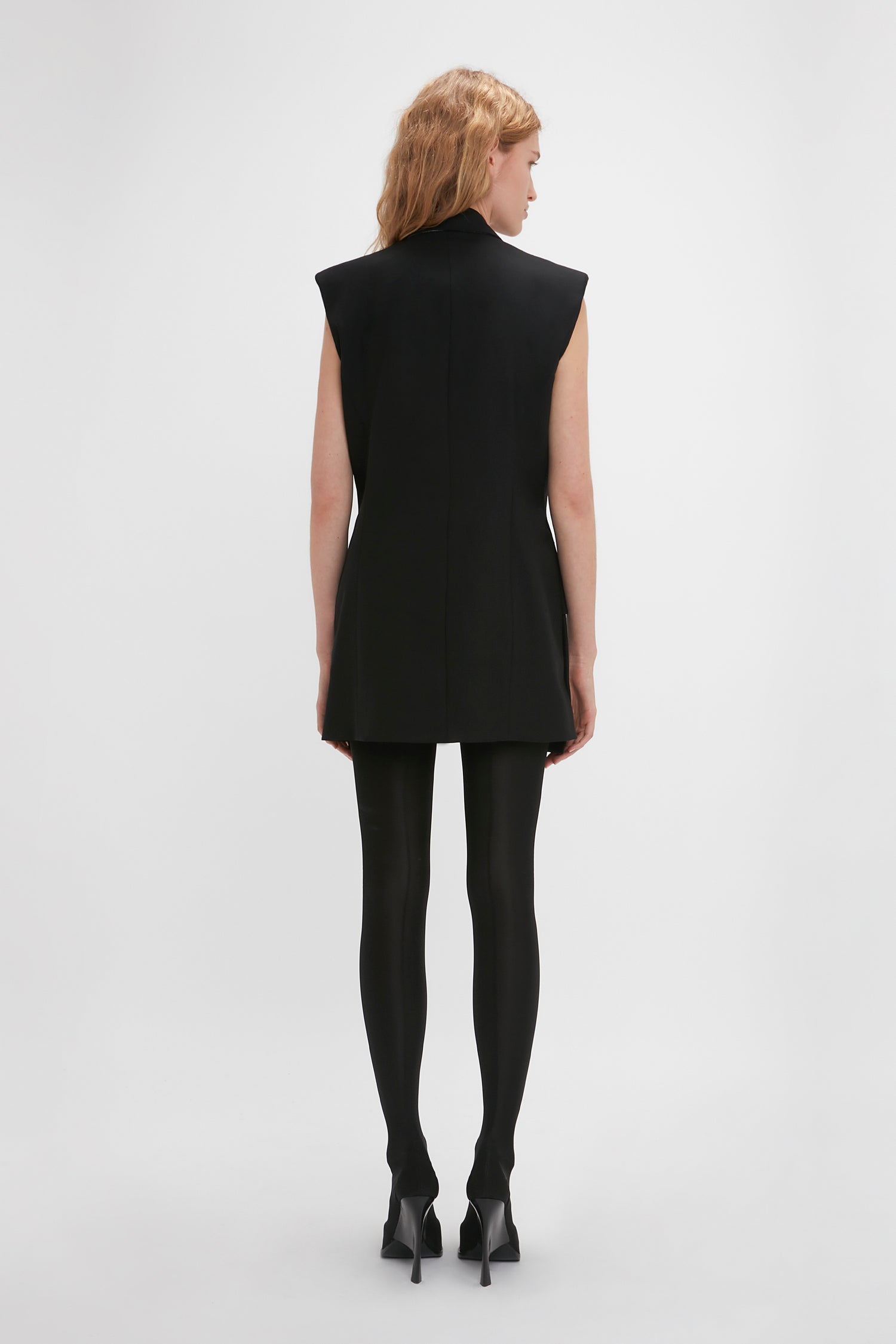 Sleeveless Tailored Dress In Black – Victoria Beckham US