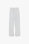 White wide-leg drawstring pyjama trousers in washed white by Victoria Beckham isolated on a white background.