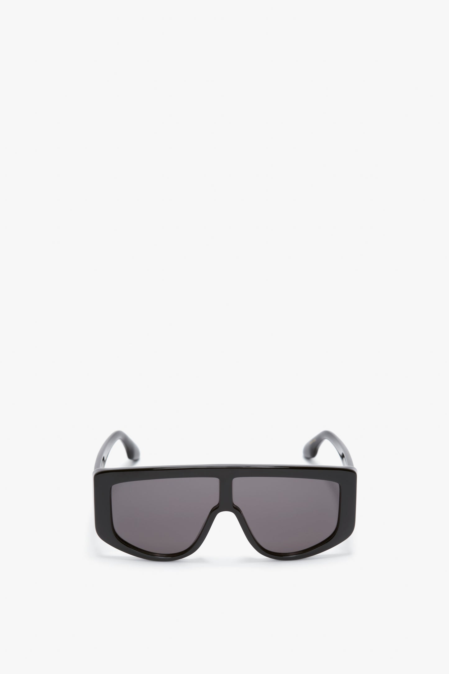 Acetate Visor Sunglasses In Black