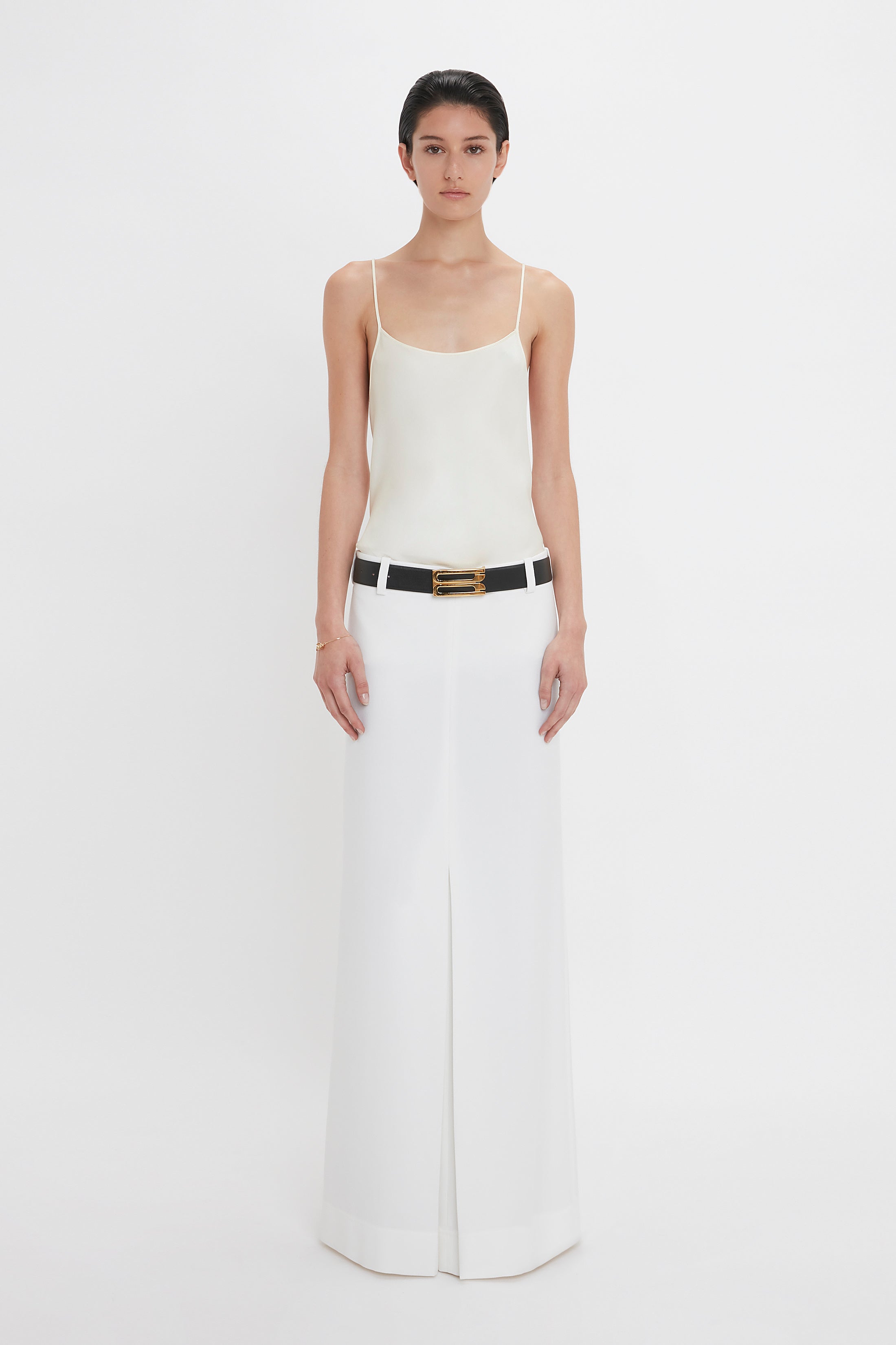 ＜関税込＞Victoria Beckham＊ドレープスリーブ ゴデットドレス Victoria Beckham - ドレープサテンノースリーブミディドレス を