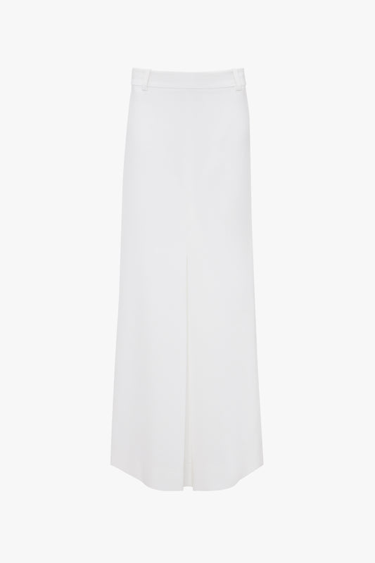 Exclusive Tailored Floor-Length Pleated Skirt In Ivory