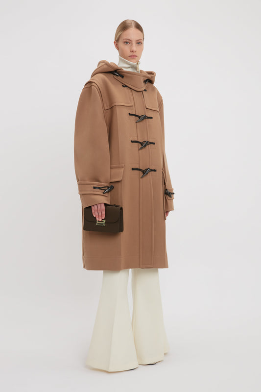 Oversized Duffle Coat In Camel