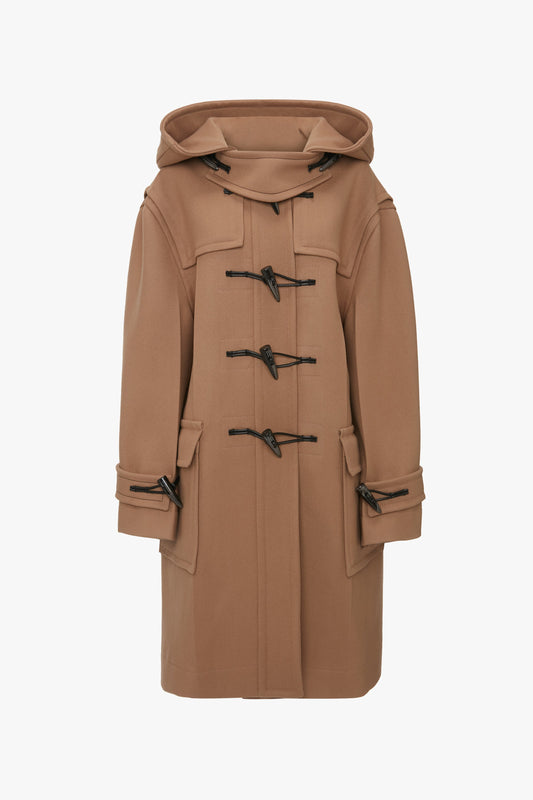 Oversized Duffle Coat In Camel