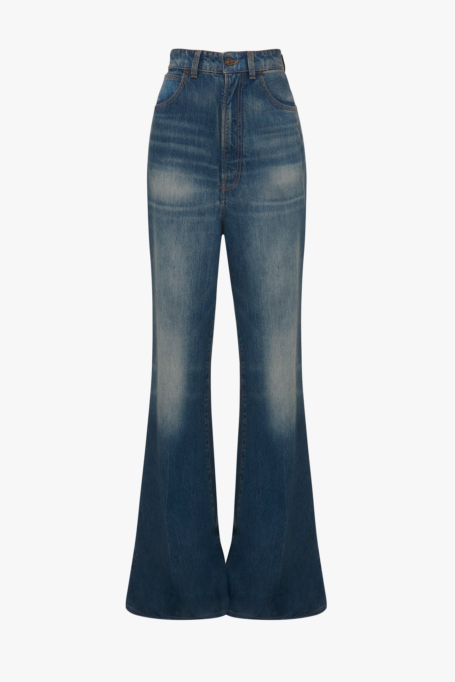 Wide Leg Kick Jean In Broken Vintage Wash