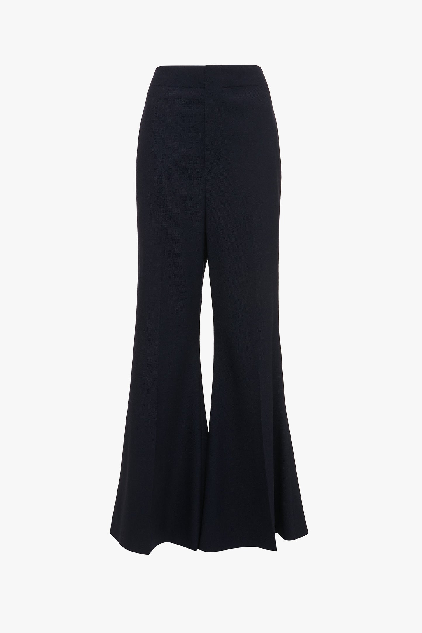 Low Rise Wide Leg Kick Trouser In Ink Blue