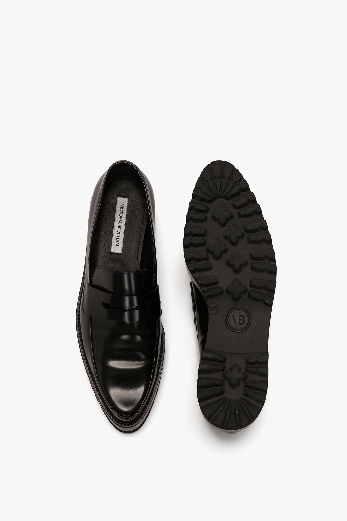 Flatform Loafer In Black Leather