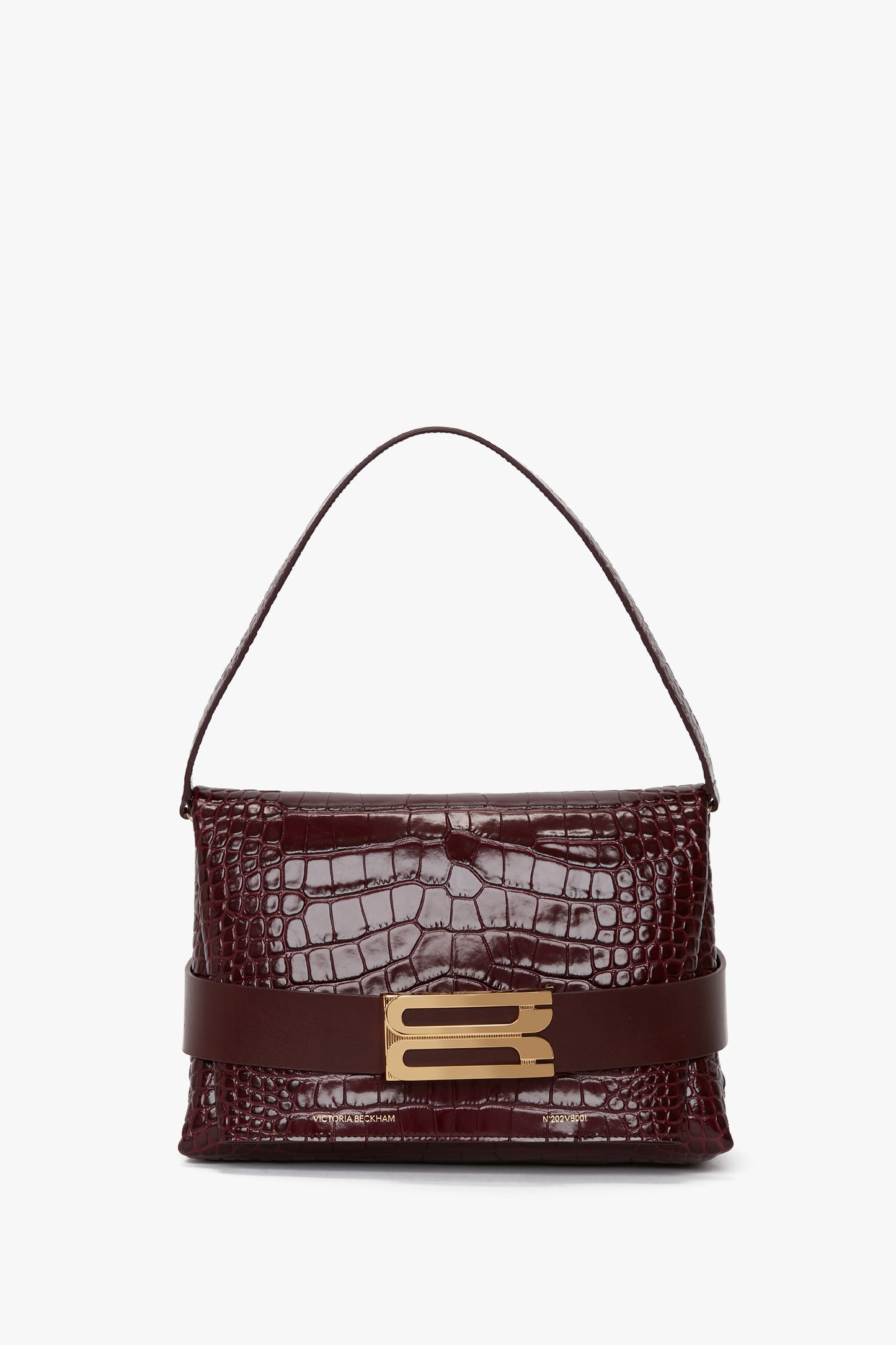 Burgundy croc bag sale