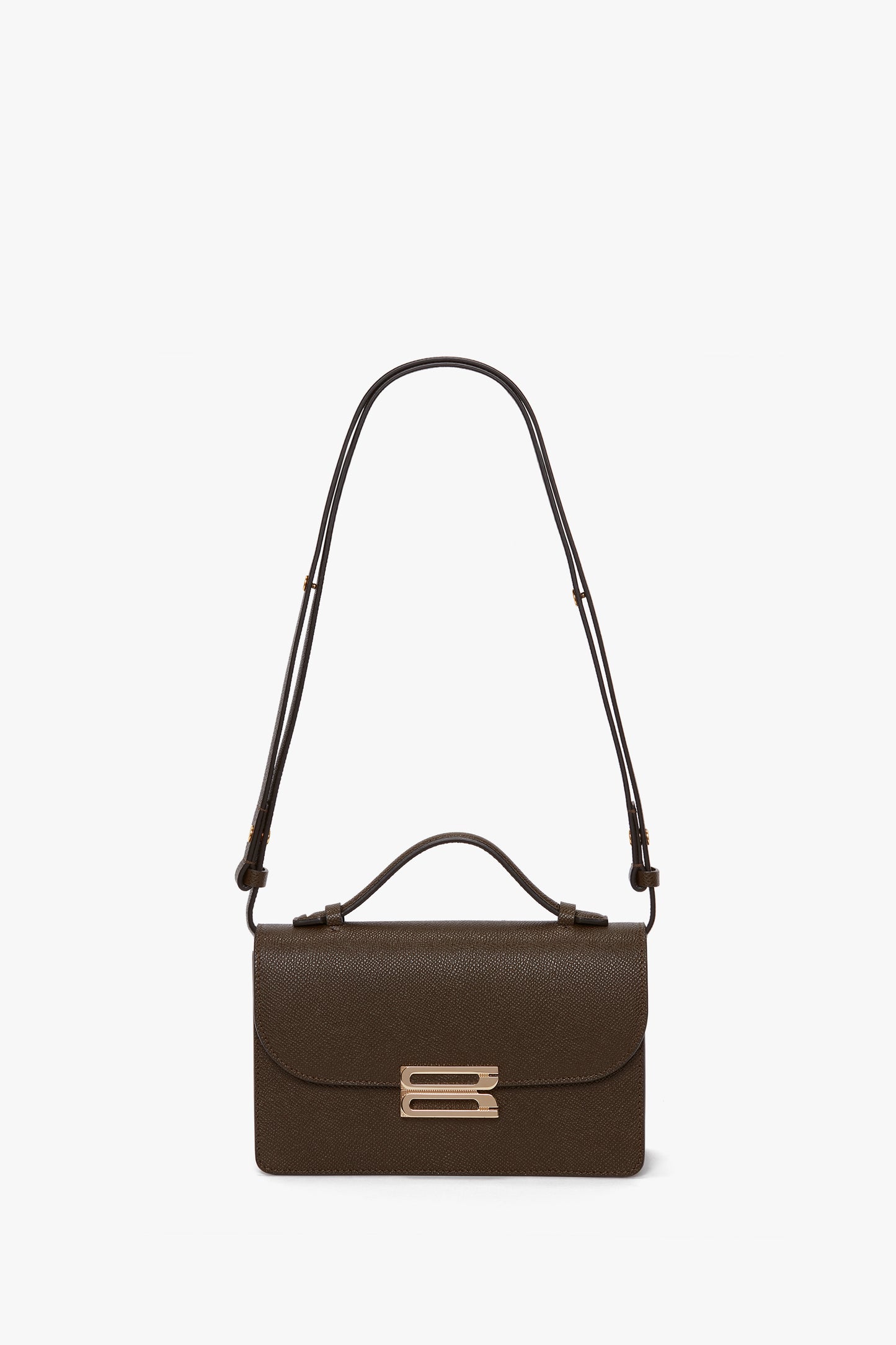 Mini Dorian Bag In Khaki Grained Leather