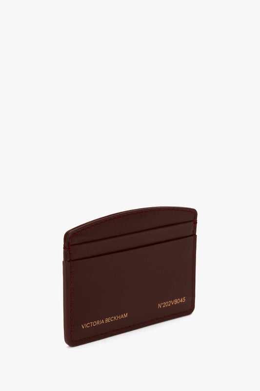 Exclusive Victoria Card Holder In Burgundy Leather