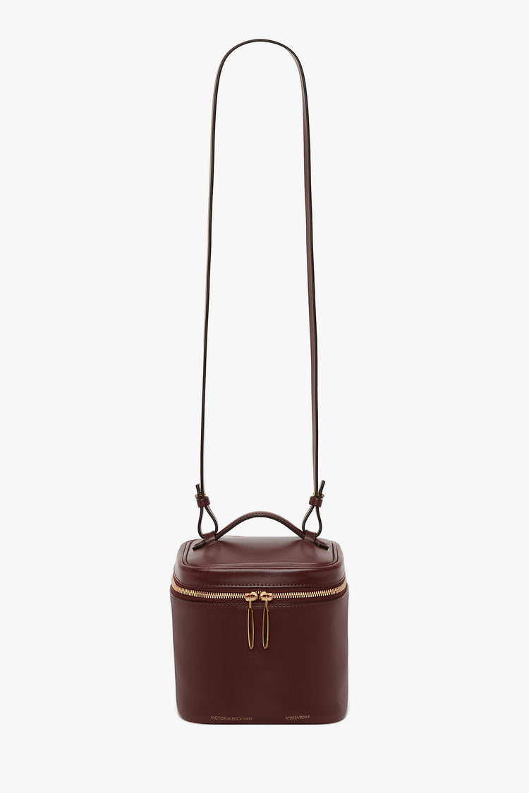 Vanity Crossbody Bag In Burgundy Leather