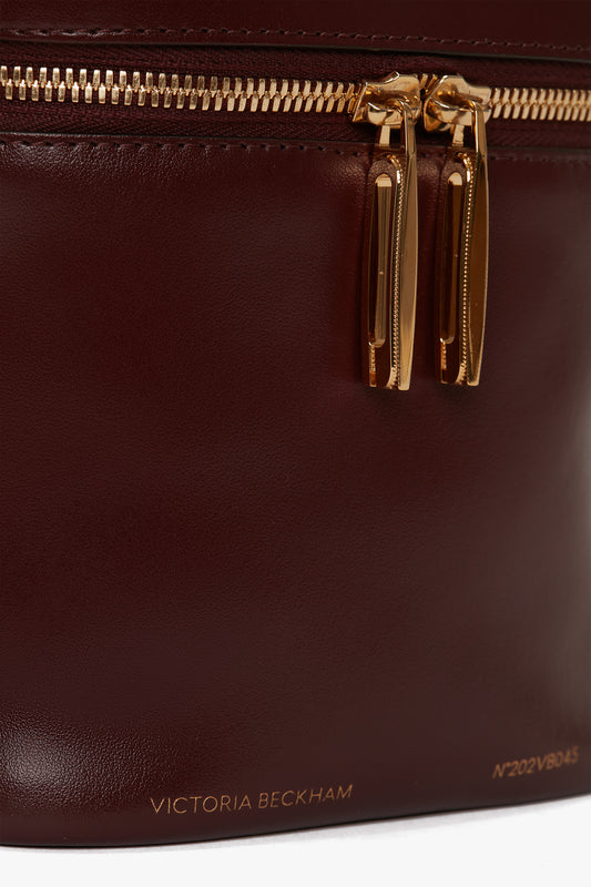 Vanity Crossbody Bag In Burgundy Leather