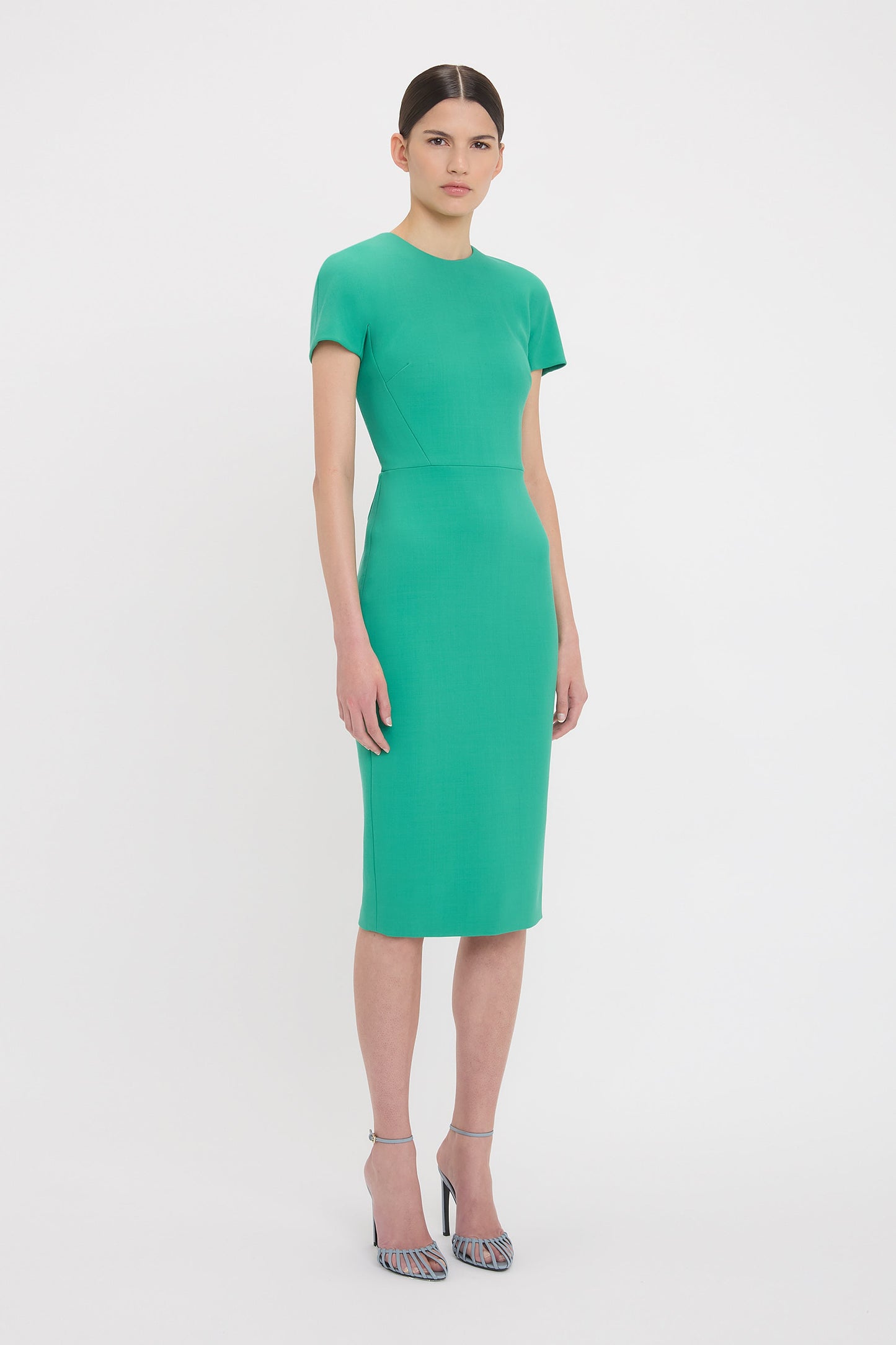 Fitted T-Shirt Dress In Peacock