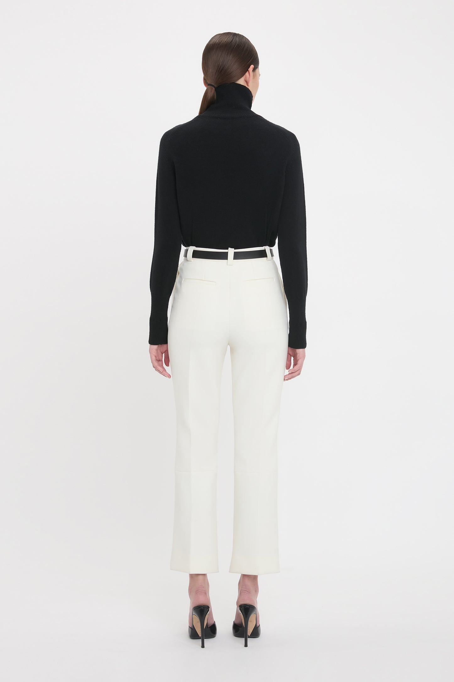 Cropped Kick Trouser In Ivory