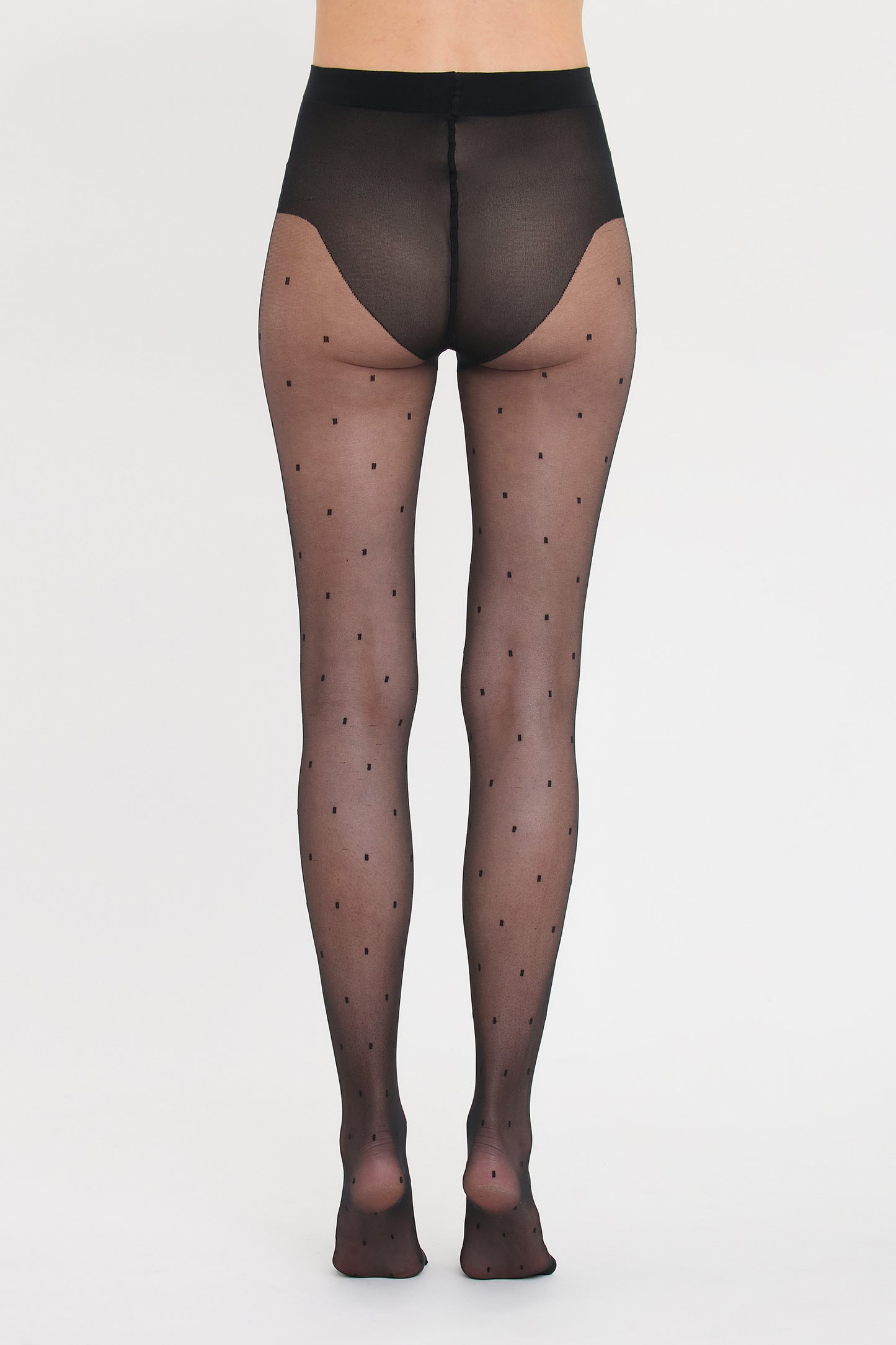 Rectangle Polka Dot Tights In Black