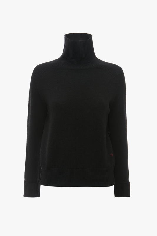 Polo Neck Jumper In Black