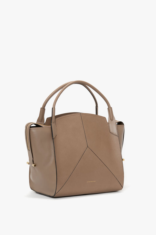 Victoria Bag In Dove Grey Grained Leather