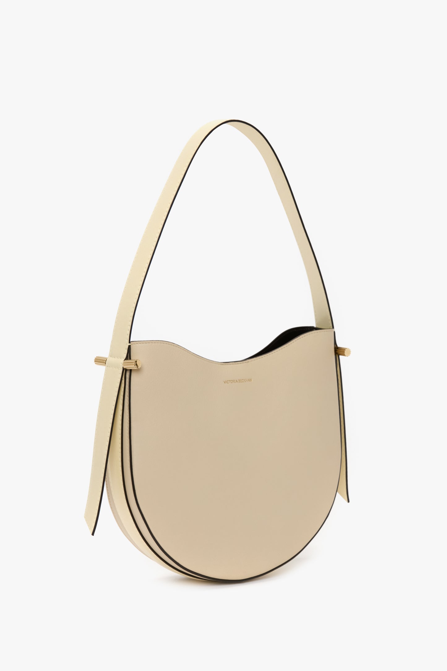 Dia Medium Hobo Bag In Ivory Smooth Leather