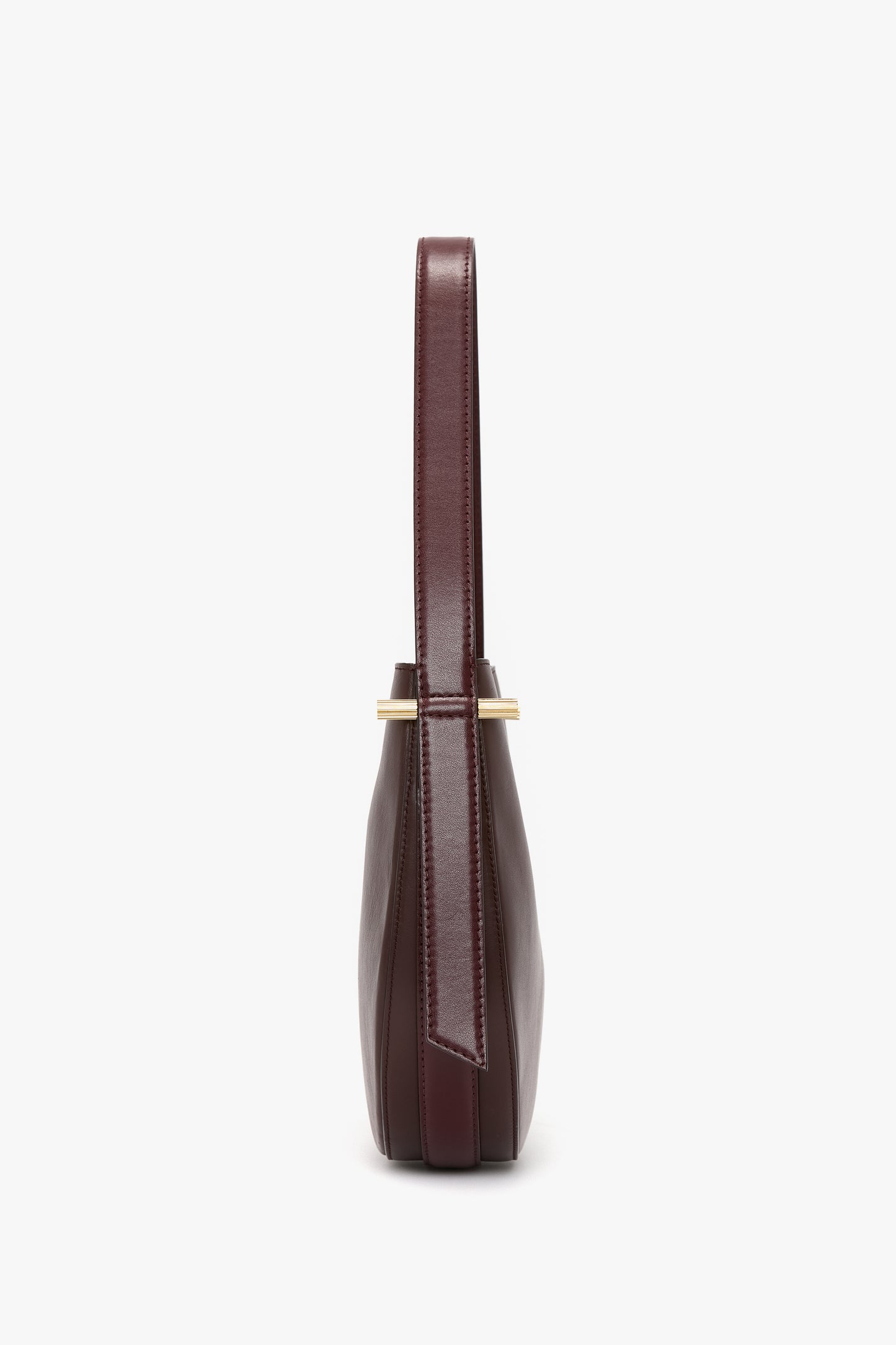 Medium Dia Hobo Bag In Burgundy Smooth Leather