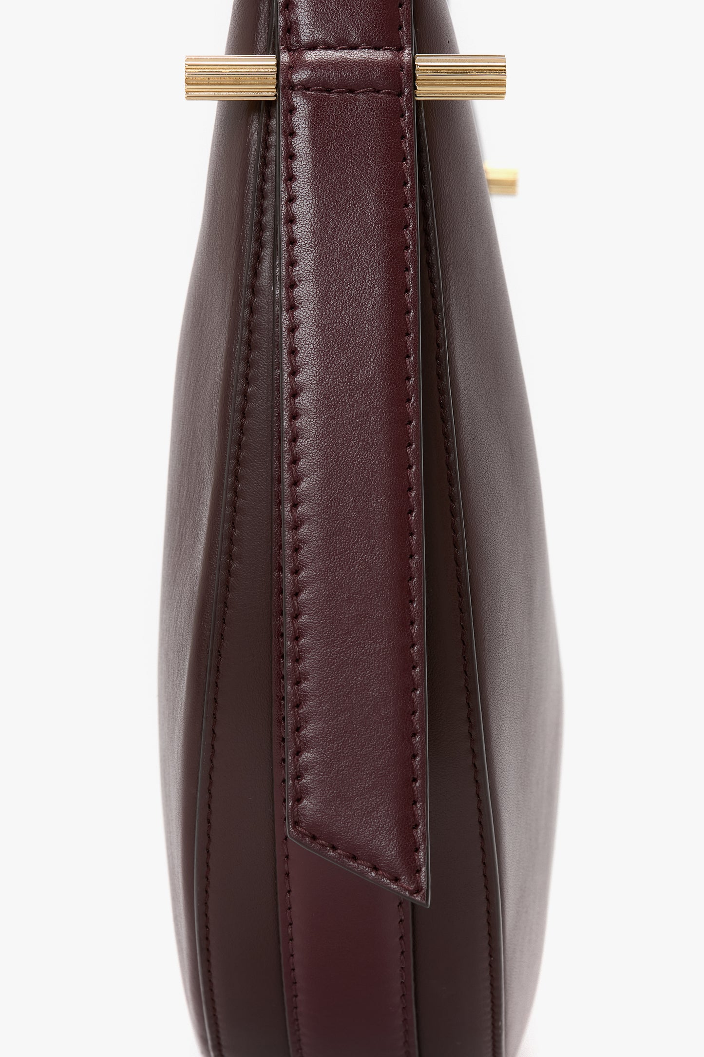 Medium Dia Hobo Bag In Burgundy Smooth Leather