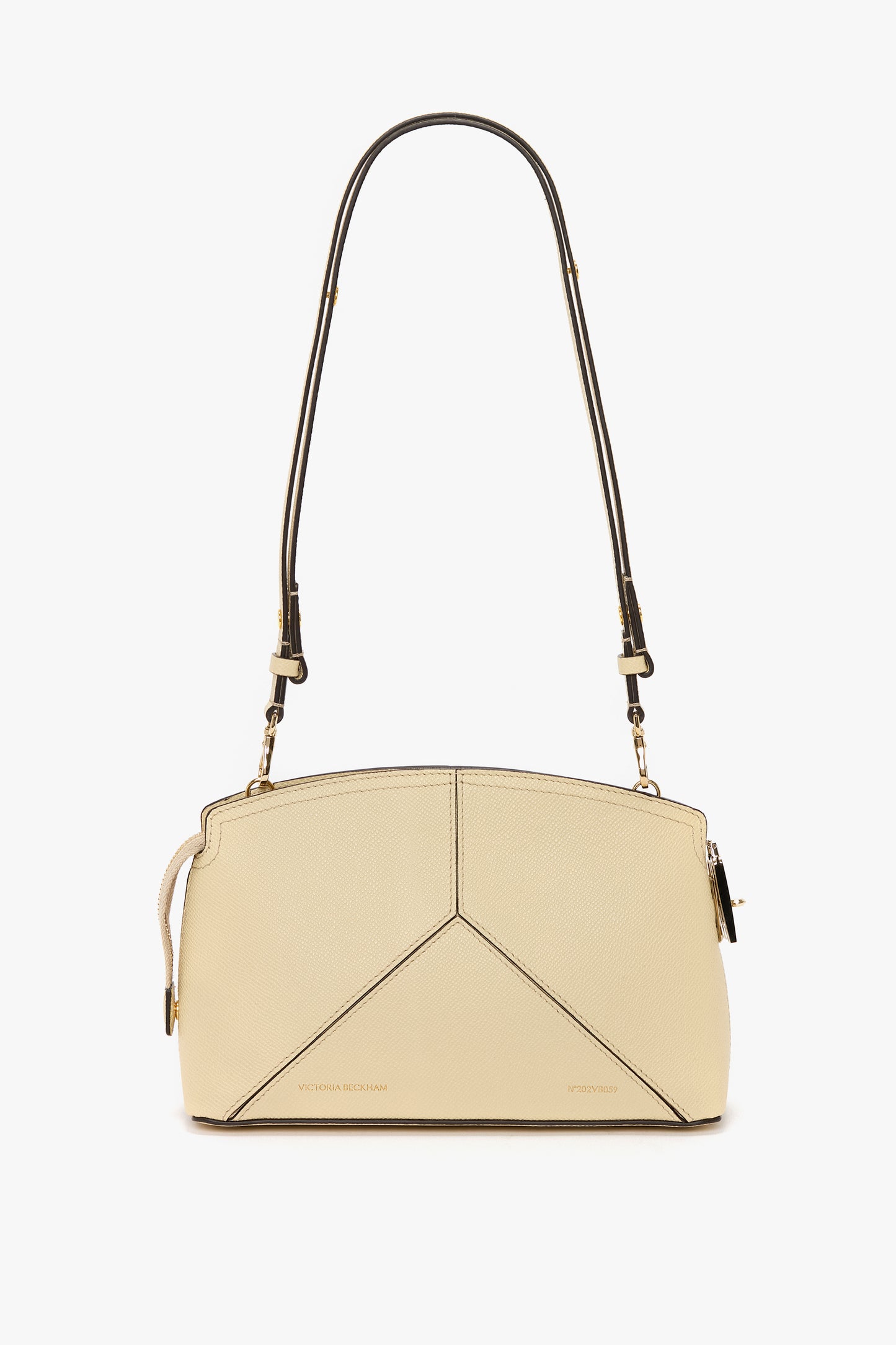 Victoria Crossbody Bag In Ivory Grained Leather