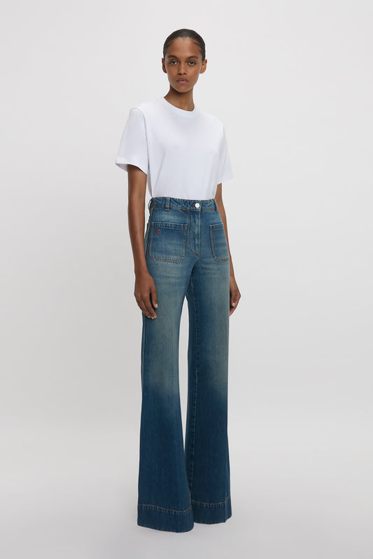 Exclusive Alina High Waisted Stretch Jean In Mid Blue