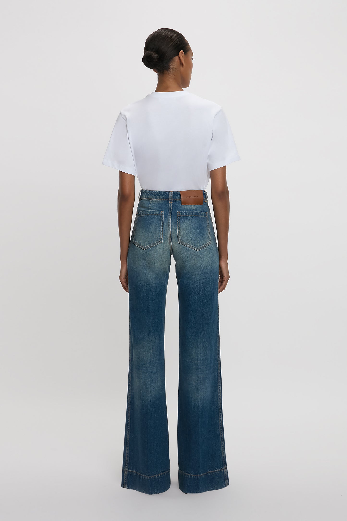 Exclusive Alina High Waisted Stretch Jean In Mid Blue