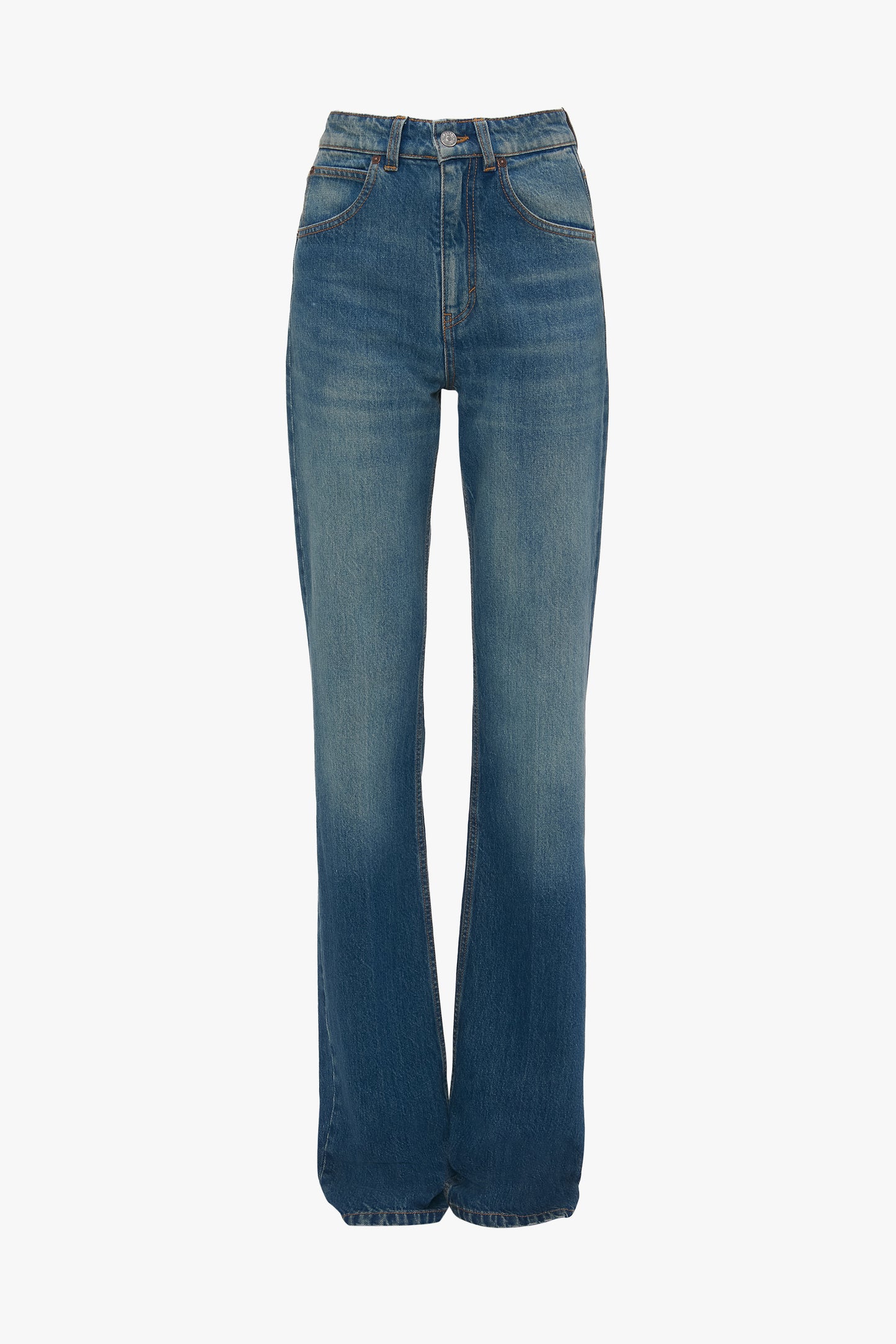 Julia High Waisted Jean In Mid Blue