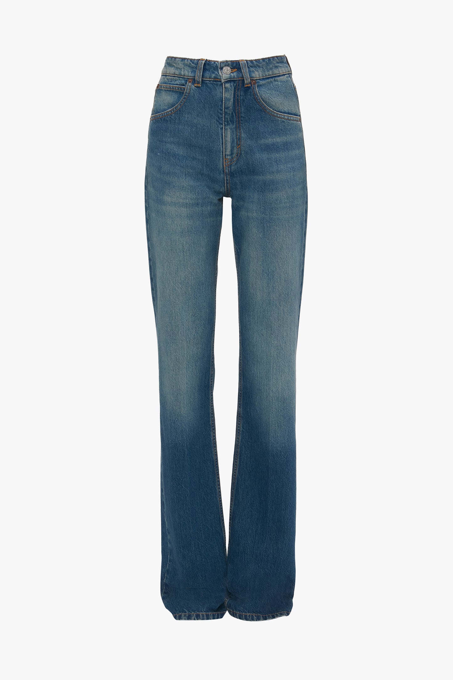 Julia High Waisted Stretch Jean In Mid Blue