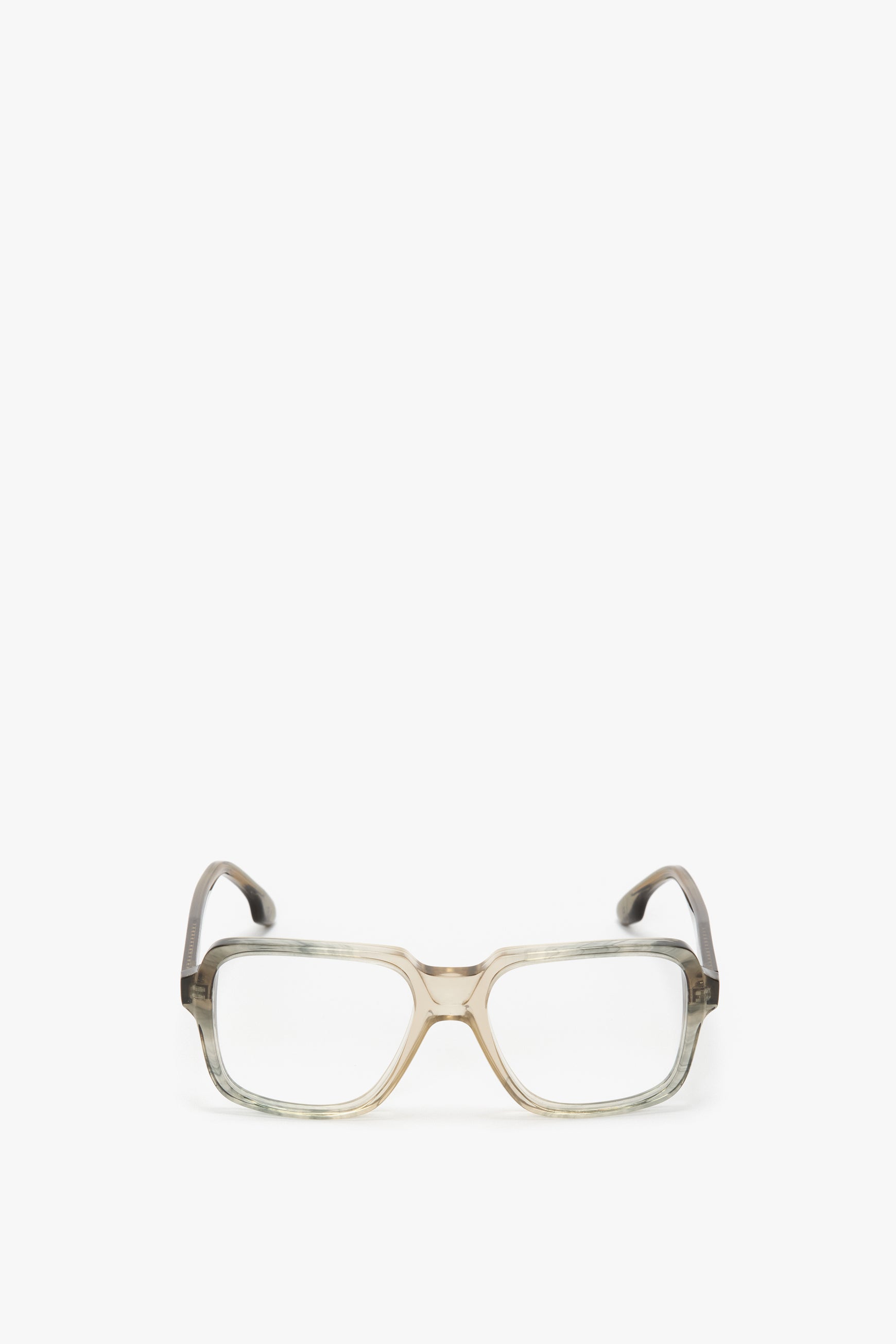 Oversized Square Opticals In Vintage Shaded Grey