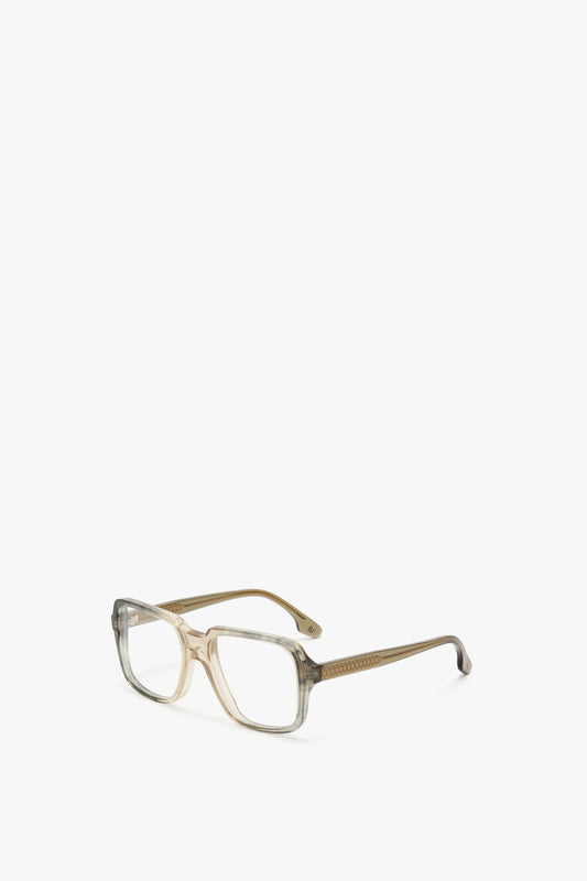 Oversized Square Opticals In Vintage Shaded Grey