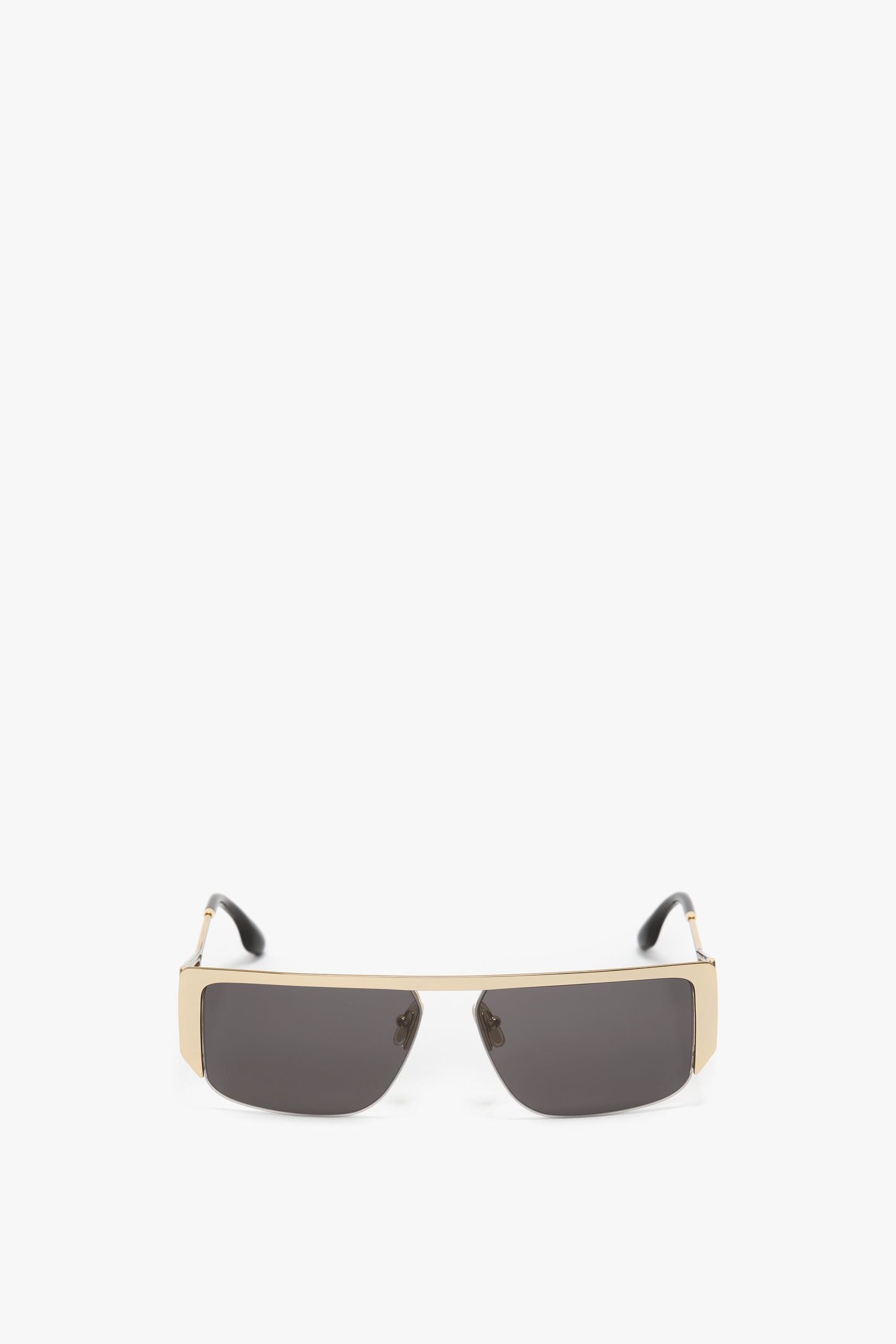 Flat Top Rectangular Sunglasses In Gold Grey Victoria Beckham Inc