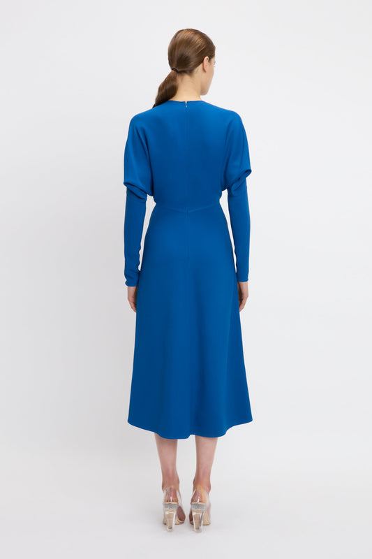 ワンピース VICTORIA BECKHAM 'Keyhole Dolman Midi' dress Purple Dolman Midi Dress In Iris – Victoria Beckham Int
