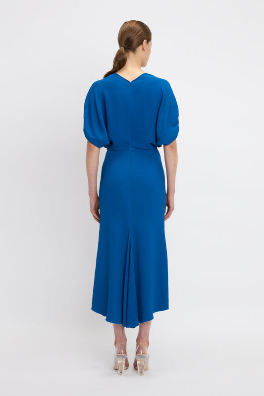 ワンピース VICTORIA BECKHAM Woman Dress Blue 1225WDR006381A 6859 Victoria Beckham Sapphire blue midi dress | TheDoubleF