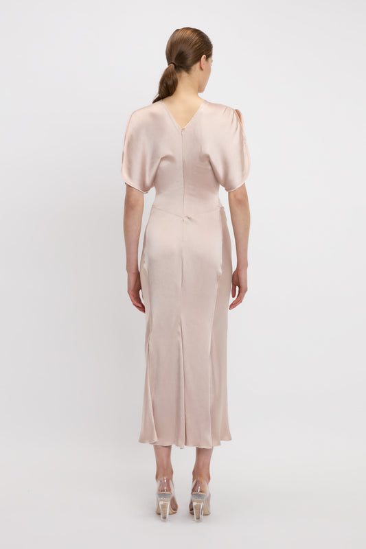 ワンピースその他 Victoria Beckham Fuchsia pink midi dress with gathered waist Victoria Beckham GATHERED WAIST MIDI DRESS - Occasion wear