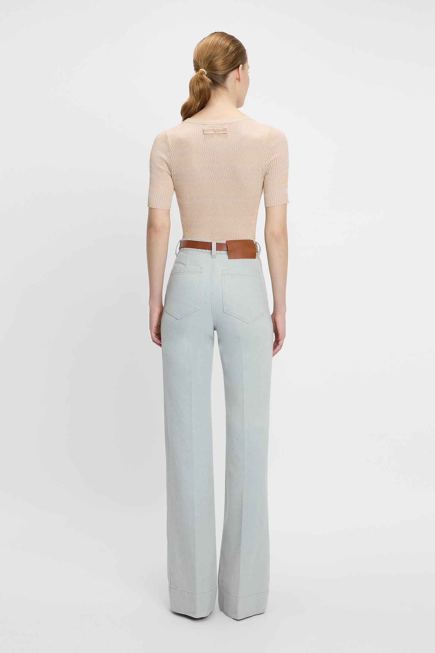 Alina High Waisted Jean In Light Azul