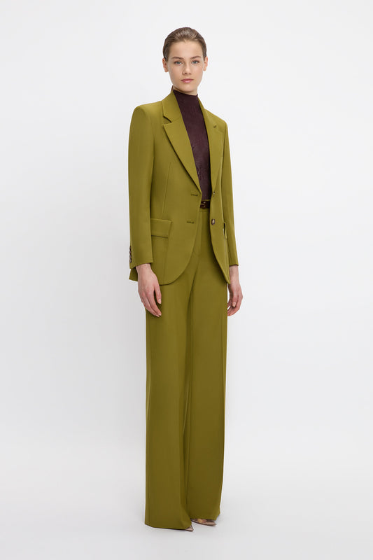 Patch Pocket Jacket In Willow – Victoria Beckham Inc
