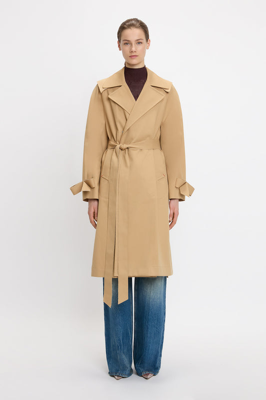 Raglan Trench Coat In Wheat