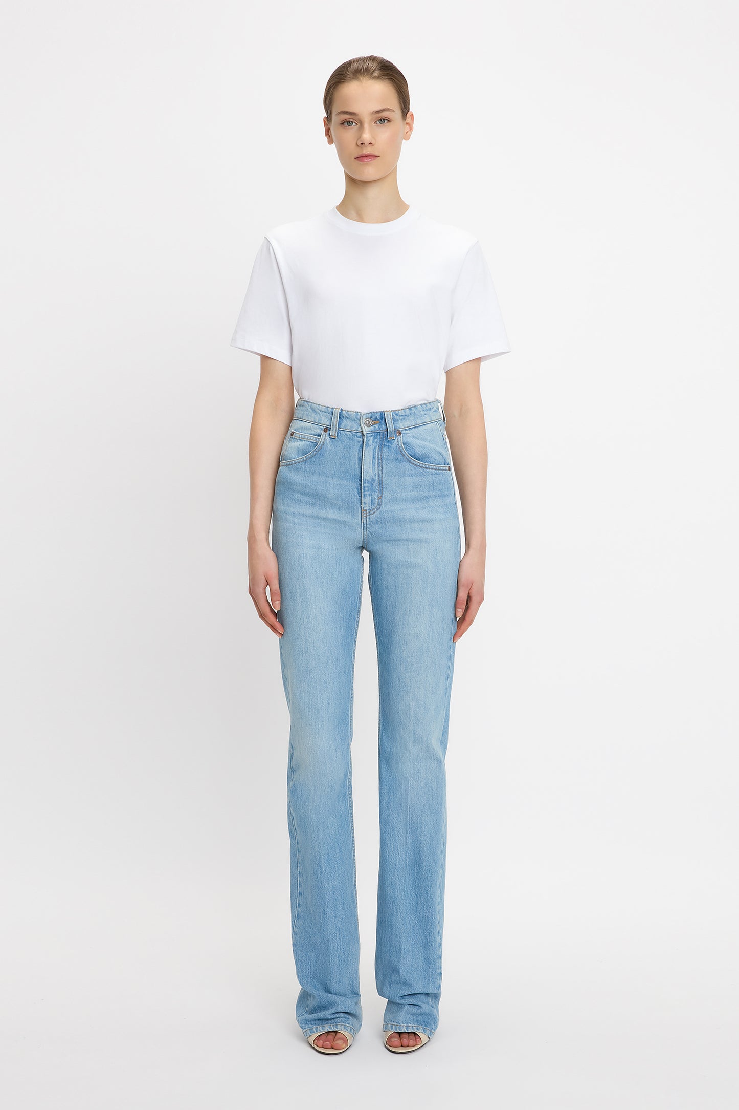 Julia High Waisted Stretch Jean In Light Blue Wash