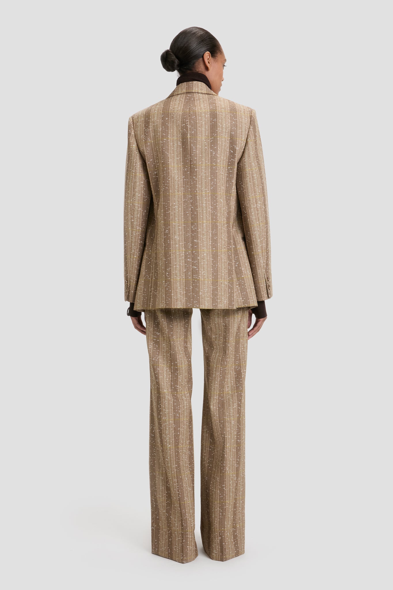 Classic Tailored Jacket In Beige-Pistachio Check