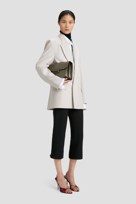 Tonal Dorian Bag In Dark Khaki Smooth Leather