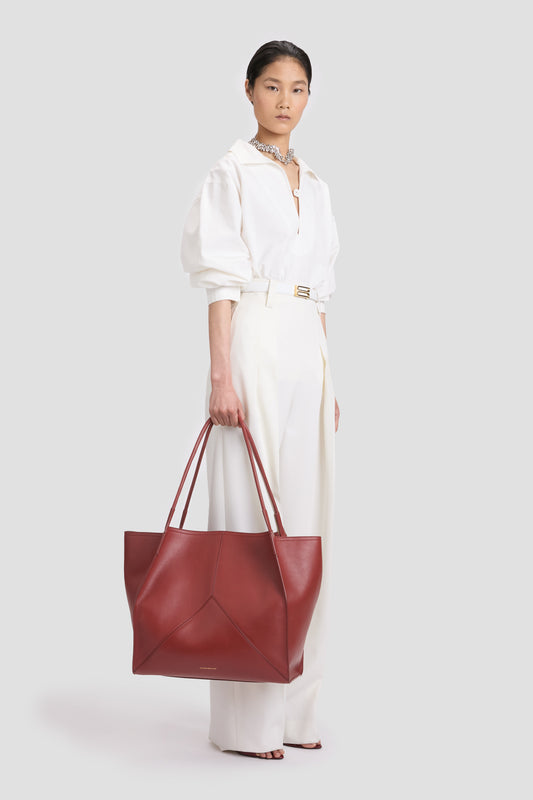 Victoria Tote In Brick Red Soft Leather – Victoria Beckham Inc