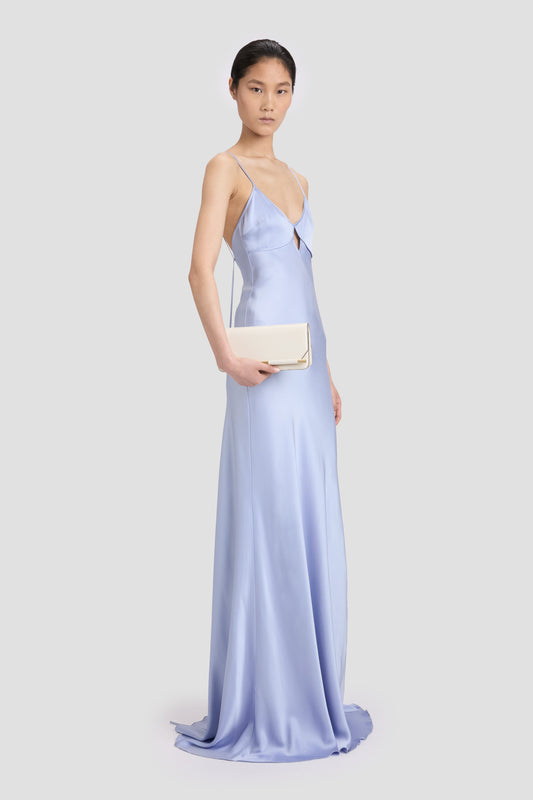 VICTORIA BECKHAM キャディ ミディワンピース ライトブルー VICTORIA BECKHAM キャディ ミディワンピース ライトブルー