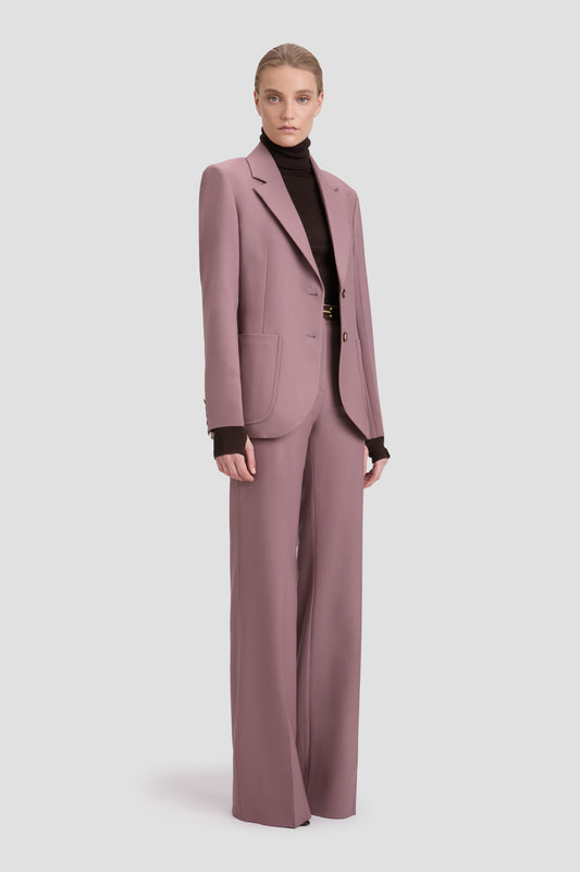Patch Pocket Jacket In Mauve